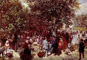 Adolph von Menzel Afternoon at the Tuileries Park France oil painting artist